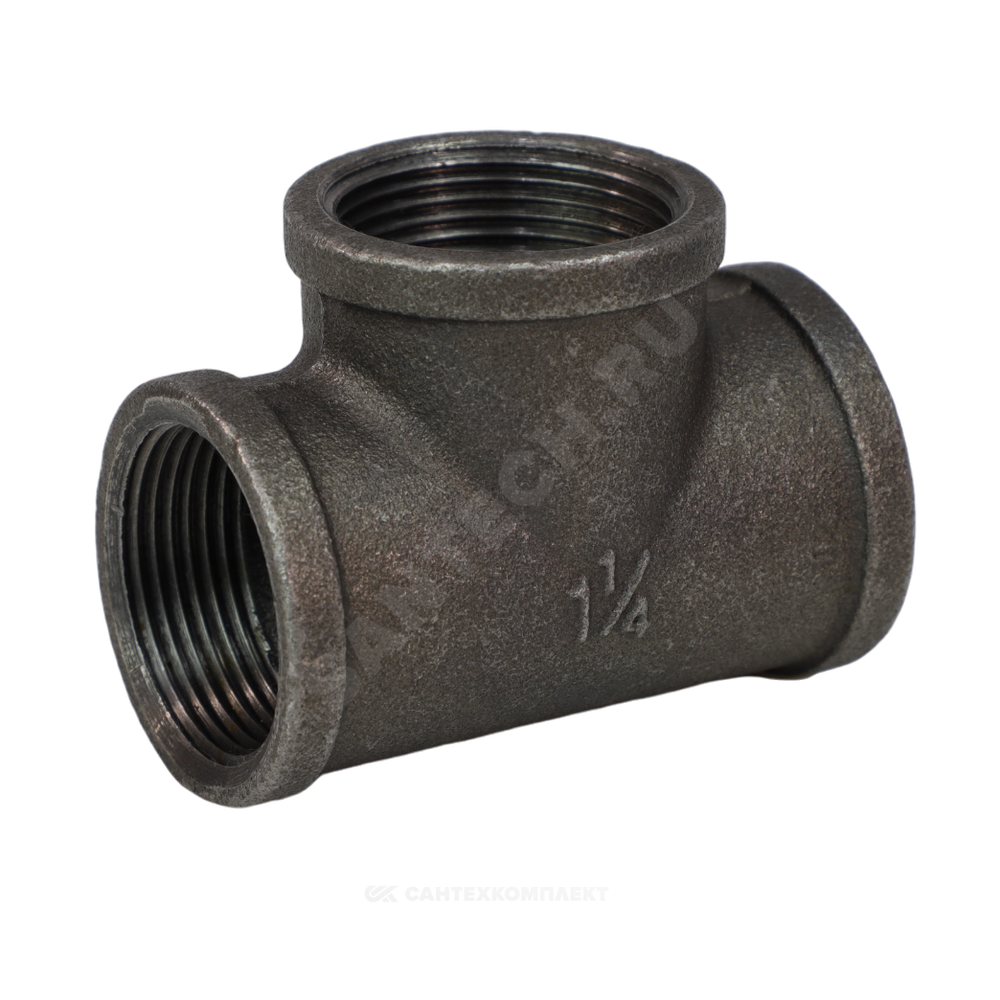 Тройник прямой чугун Ду 65 (2 1/2") ВР/ВР Fittex PLUS
