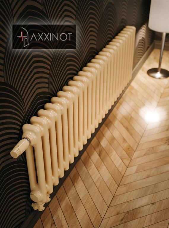 Axxinot Sentir 2037 - двухтрубный трубчатый радиатор высотой 370 мм, нижнее подключение с термовентилем