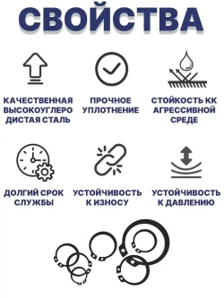 Стопорные кольца набор 3-32 мм 300 шт/ 18 видов, внешние кольца