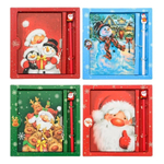 Блокнот детский Basir на замке, с ручкой, формат А6, серия "Зимняя сказка", с игрушкой, переплет 7БЦ, 18*13.2 см, 48 листов, ассорти