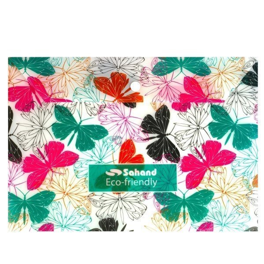 Папка-конверт на кнопке Sahand A4, 220х320 мм, 180 мкм, ассорти, с рисунком, "Modern"