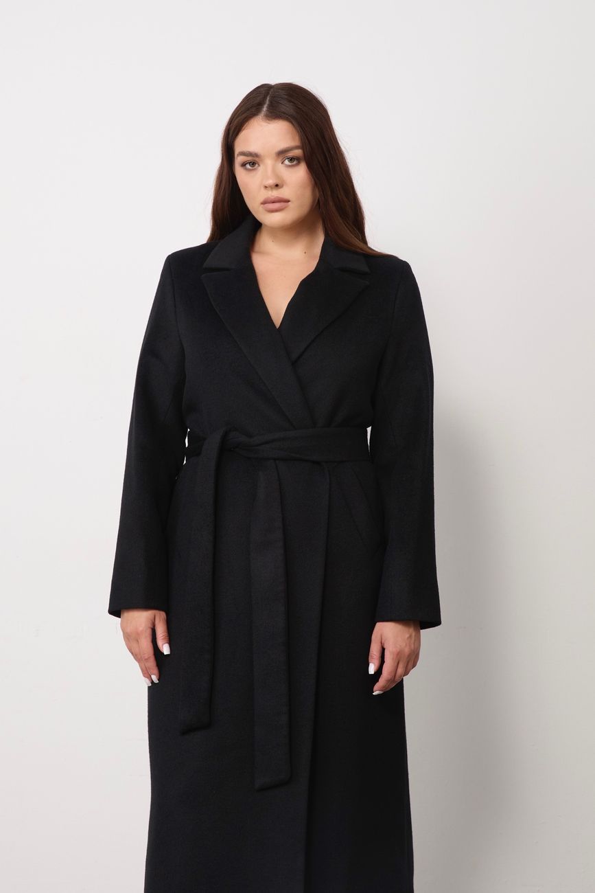 Пальто-халат, черный