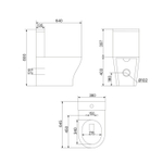 Унитаз-компакт безободковый IDDIS STNRDSEi24 "Stone" прям. вып,сиденье дюропласт.,микролифт2-кн арм