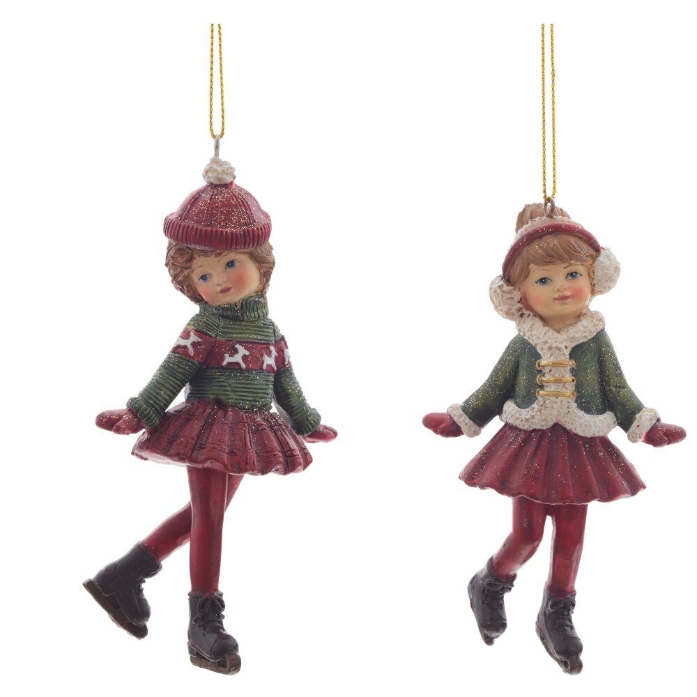 GAEM Изделие декоративное подвесное "Девочка на коньках", L7 W5 H13 см, 2в.