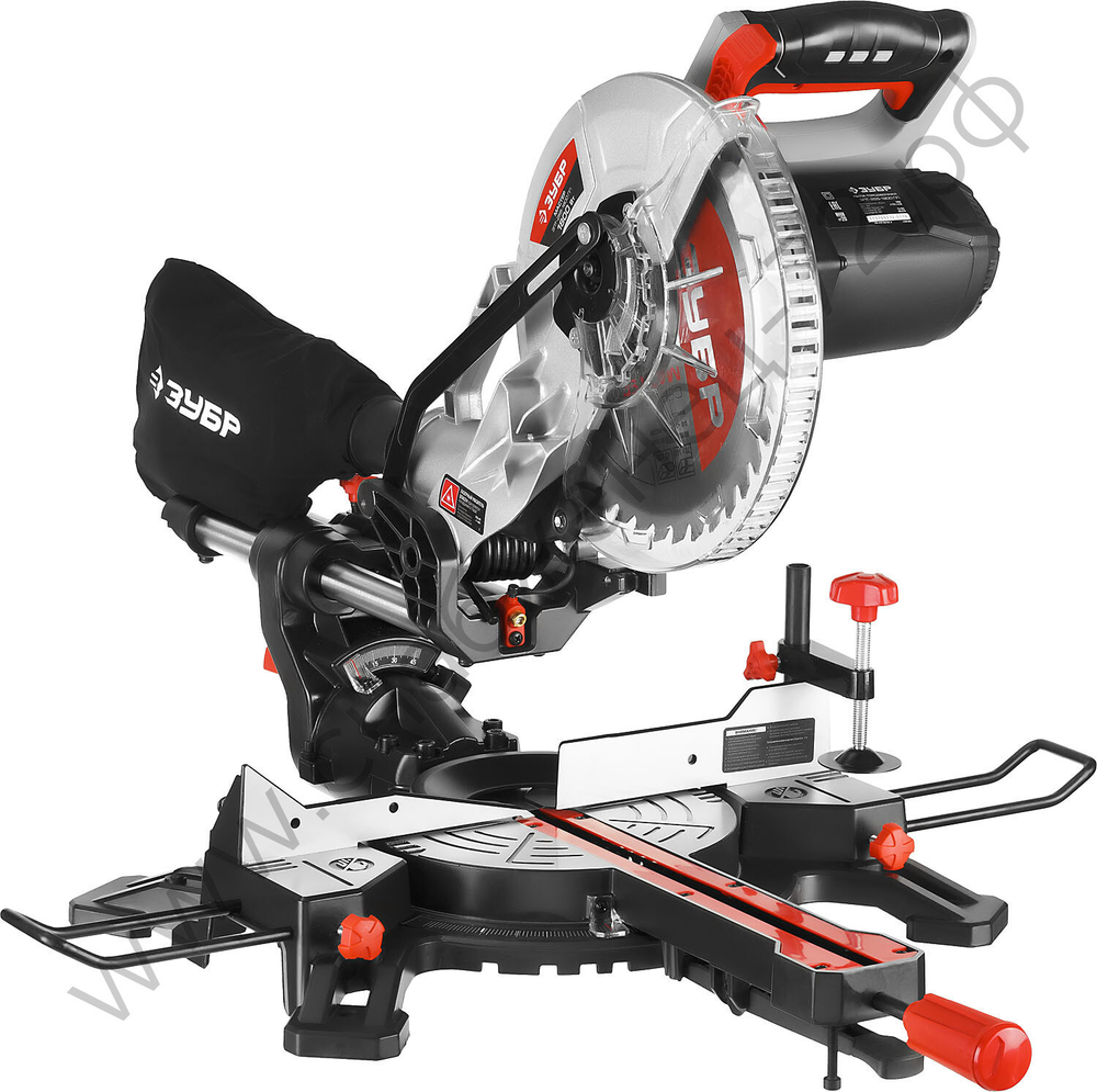 ЗУБР ЗПТ-255-1800 ПЛ пила торцовочная с протяжкой, d 255 х 30 мм, 1800 Вт