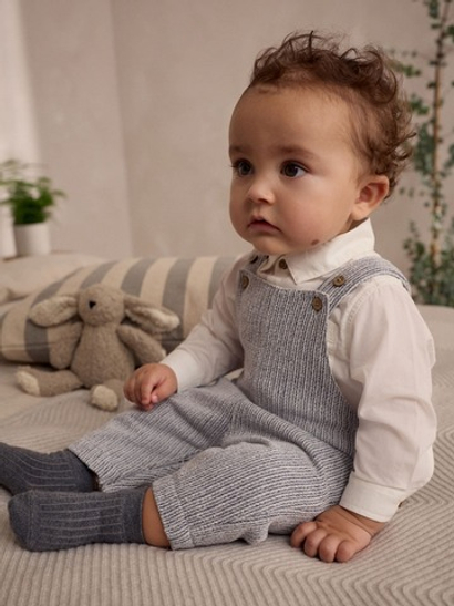 Комбинезон и боди в комплекте для малышей Next E47-398, Серый, Белый