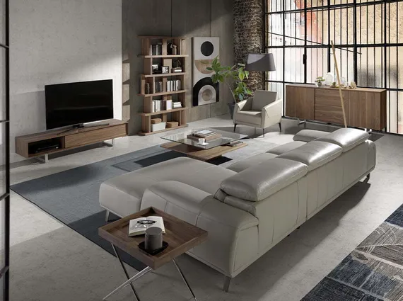 Журнальный столик Angel Cerda 2052, Ø100 см, стекло, орех