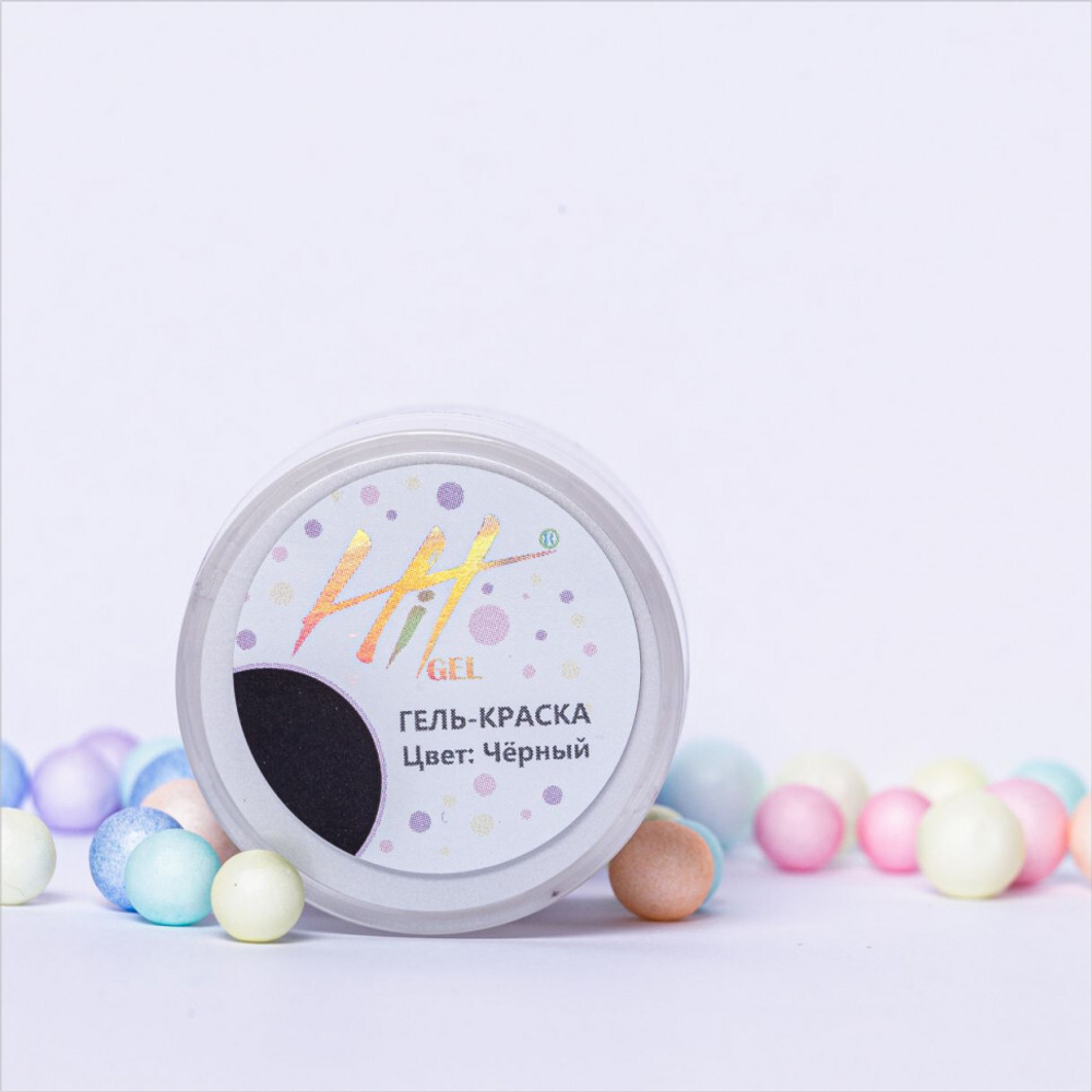 Гель-краска  ТМ "HIT gel" чёрная , 5 мл