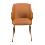 Стул Angel Cerda 4162 из коричневой экокожи