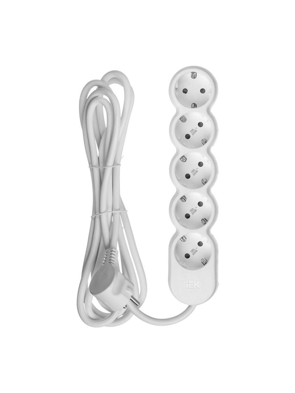 Удлинитель 5х3м с заземл. 16А IP20 Uno У05 2P+PE 250В 3х1.5 IEK WYP53-16-05-03-Z