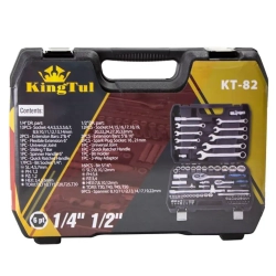 Набор инструментов 82пр.1/4'',1/2''(6гр.)(4-32мм) KINGTUL KT-82