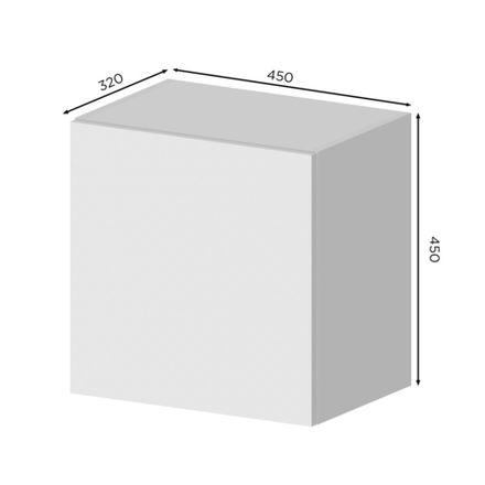 Кухня Модуль ГВ 450/2 горизонтальный высокий с нависанием Белый / Зеленый