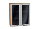 Шкаф верхний с 2-мя остекленными дверцами Глетчер