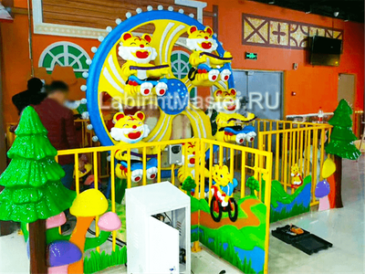 Электрическая Аттракцион карусель «Веселые тигрята», 3,6×2,8×2,7 м