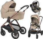 Детская коляска 3 в 1 Espiro Code 2026 и автокресло Pi Beige 119 loving beige