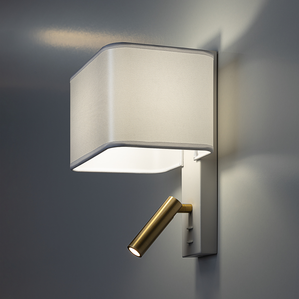 Citilux DEKART CL704480 LED Бра с белым абажуром и выключателем