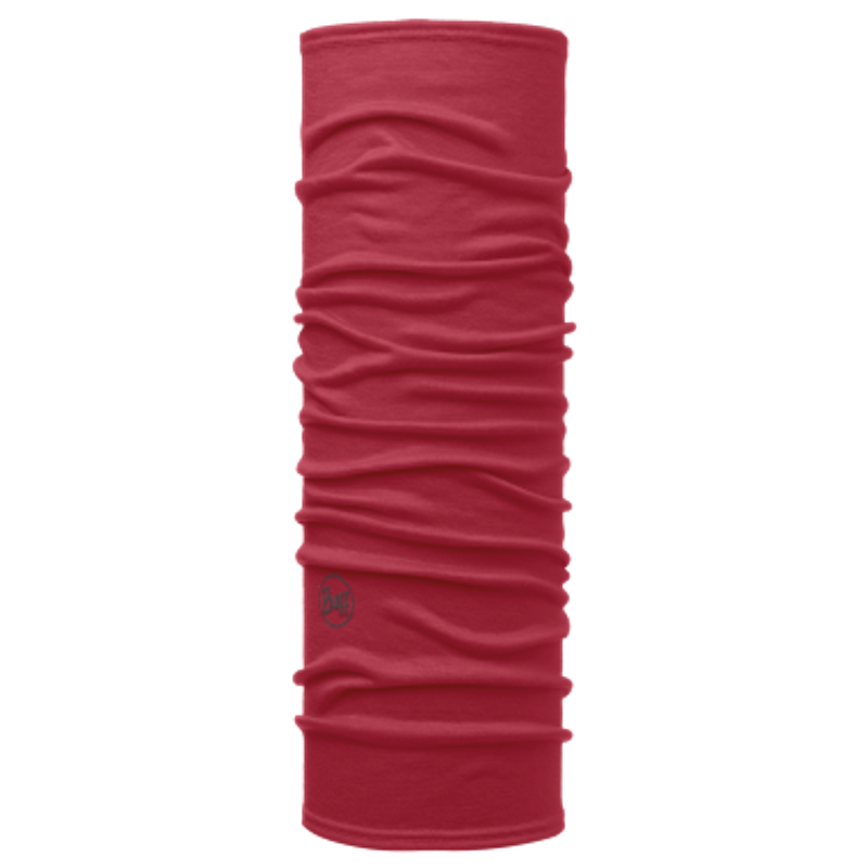 Тонкий шерстяной шарф-труба Buff Solid Red Scarlet Фото 1