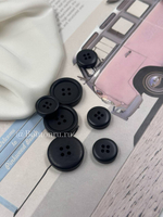 Пуговицы на прокол высокие черные матовые