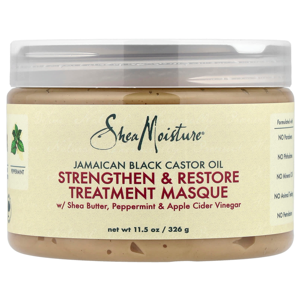 SheaMoisture, укрепляющая и восстанавливающая маска с ямайским чёрным касторовым маслом, 326 г (11,5 унции)