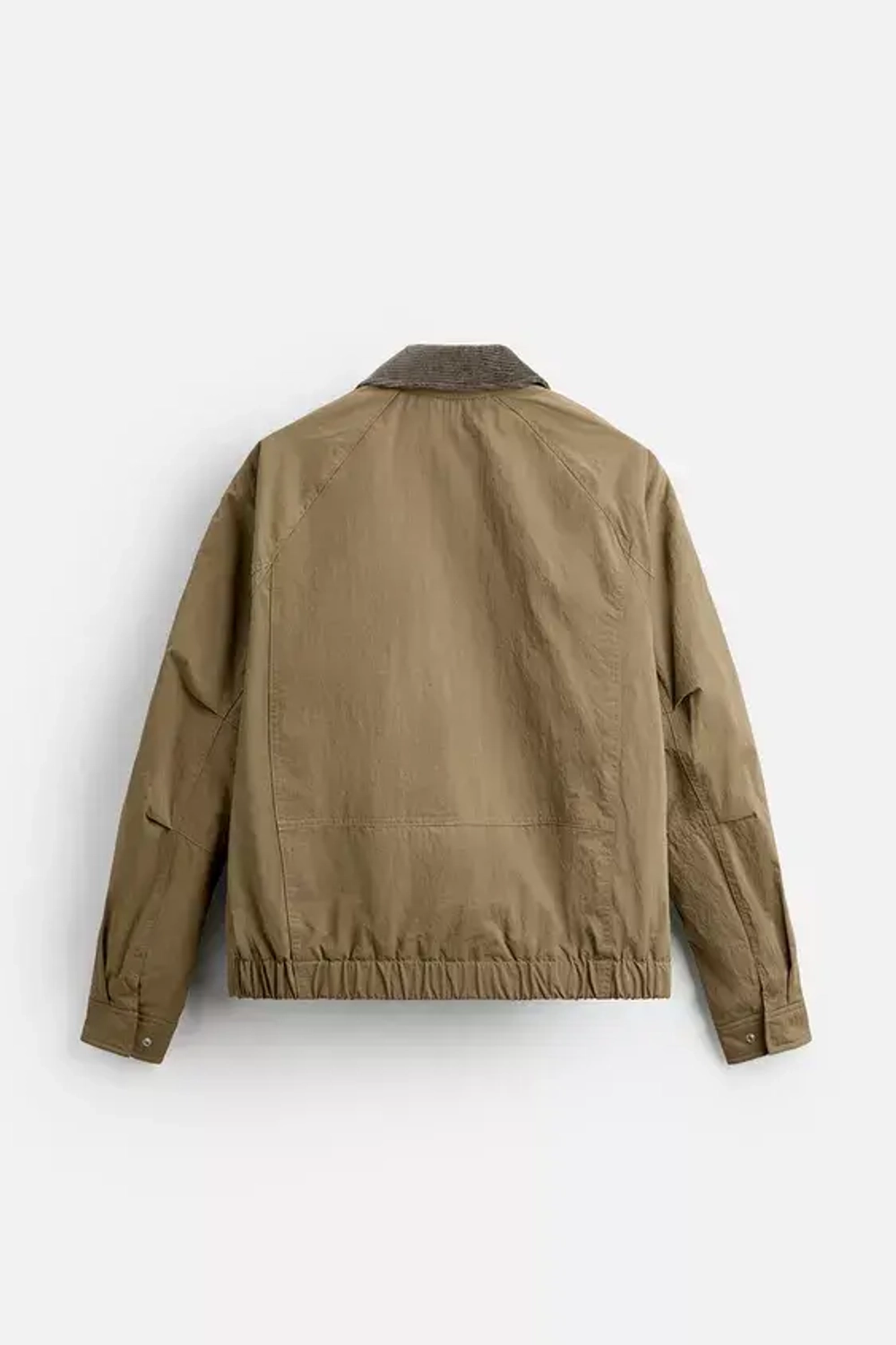 ZARA ПУХОВИК С ВОРОТНИКОМ В ТОН, БЕЖЕВЫЙ