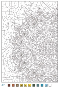 Hachette/ раскраска по номерам/ Coloriages mystères - Mandalas