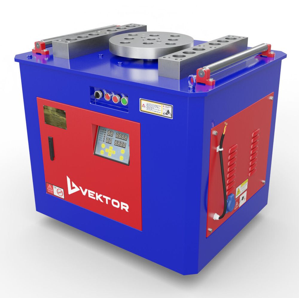 Станок для гибки арматуры Vektor GW40М с электронным блоком управления (ЧПУ) - [3 кВт / до 36 мм]