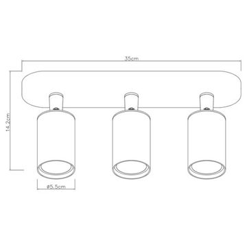 Спот потолочный 3*GU10 A3226PL-3BK черный Aquarius Arte Lamp