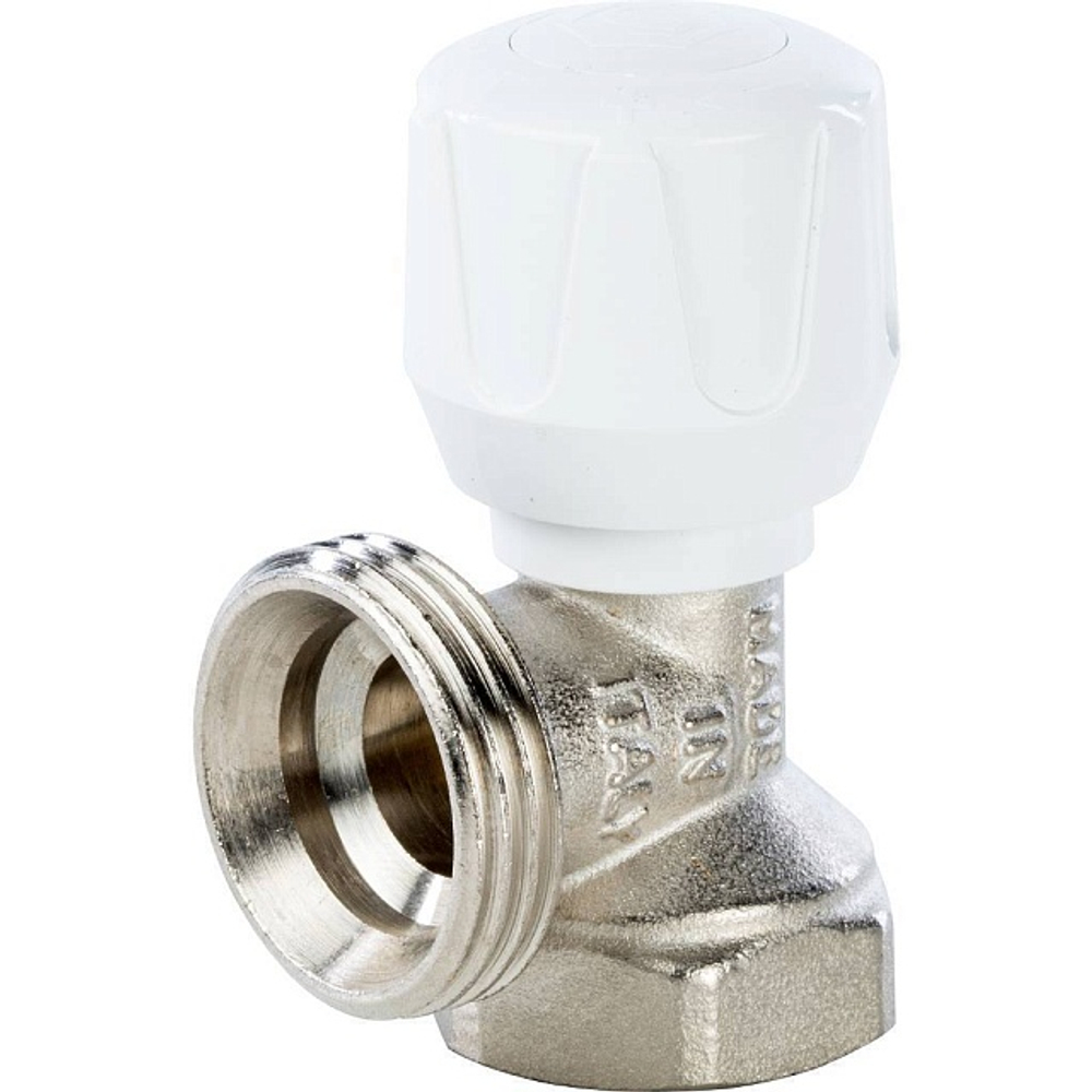 Вентиль ручной регулировки угловой STOUT - 3/4" (ВР/НР-американка, PN10, Tmax 120°C)