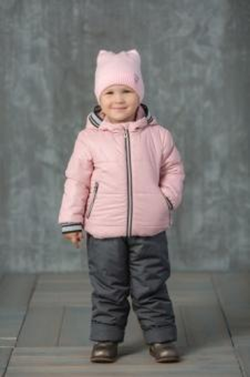 Комплект для девочки Марго р-р 116 пудра/серый