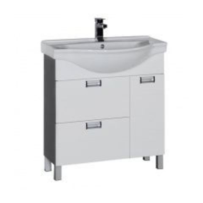 Тумба с раковиной Aquanet Сити 80 венге