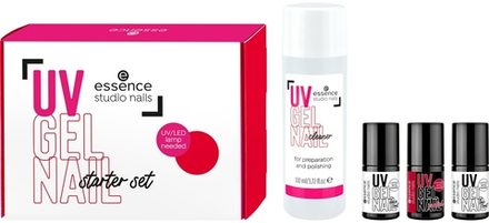 essence studio nails UV GEL NAIL - Набор гель-лаков для ногтей с использованием УФ/LED лампы, 4 szt.