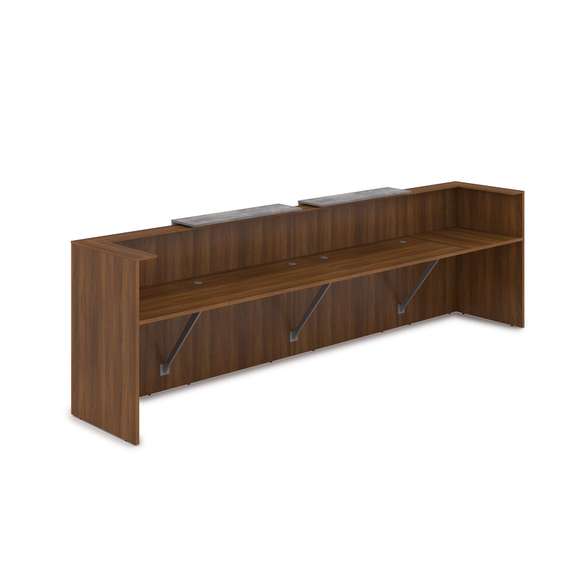 1КР-ДС.202.1 Комплект Ресепшн с фартуком ЛДСП (3854*761*1161) (с подсветкой)