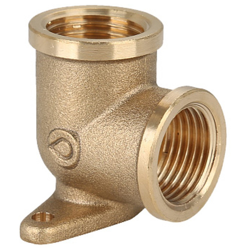 Угольник Gappo с креплением ВР-ВР латунный 1/2"