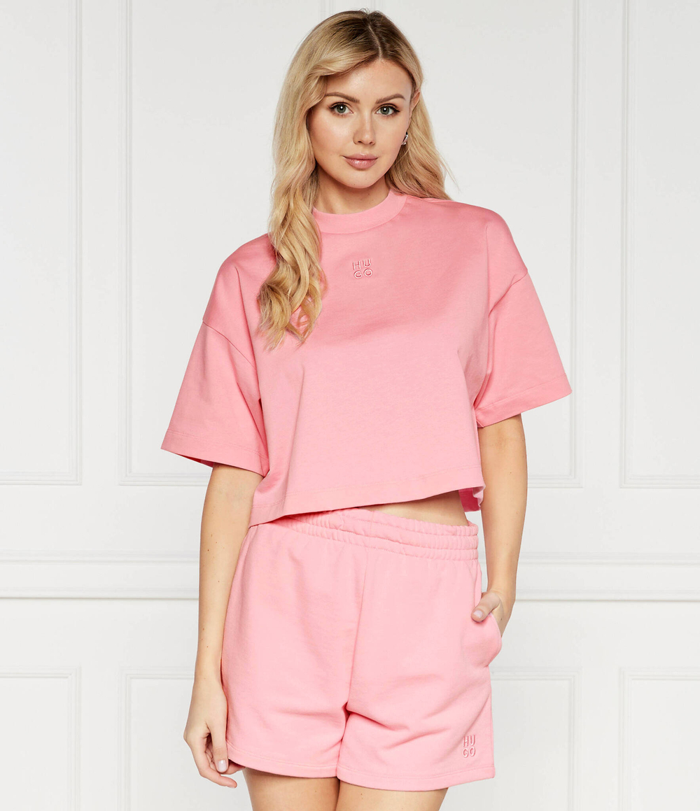 Футболка Cropped Tee HUGO - розовый(50517790)