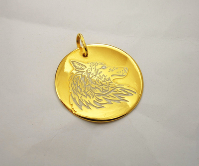 Медальон "Волк" профиль. Златоуст