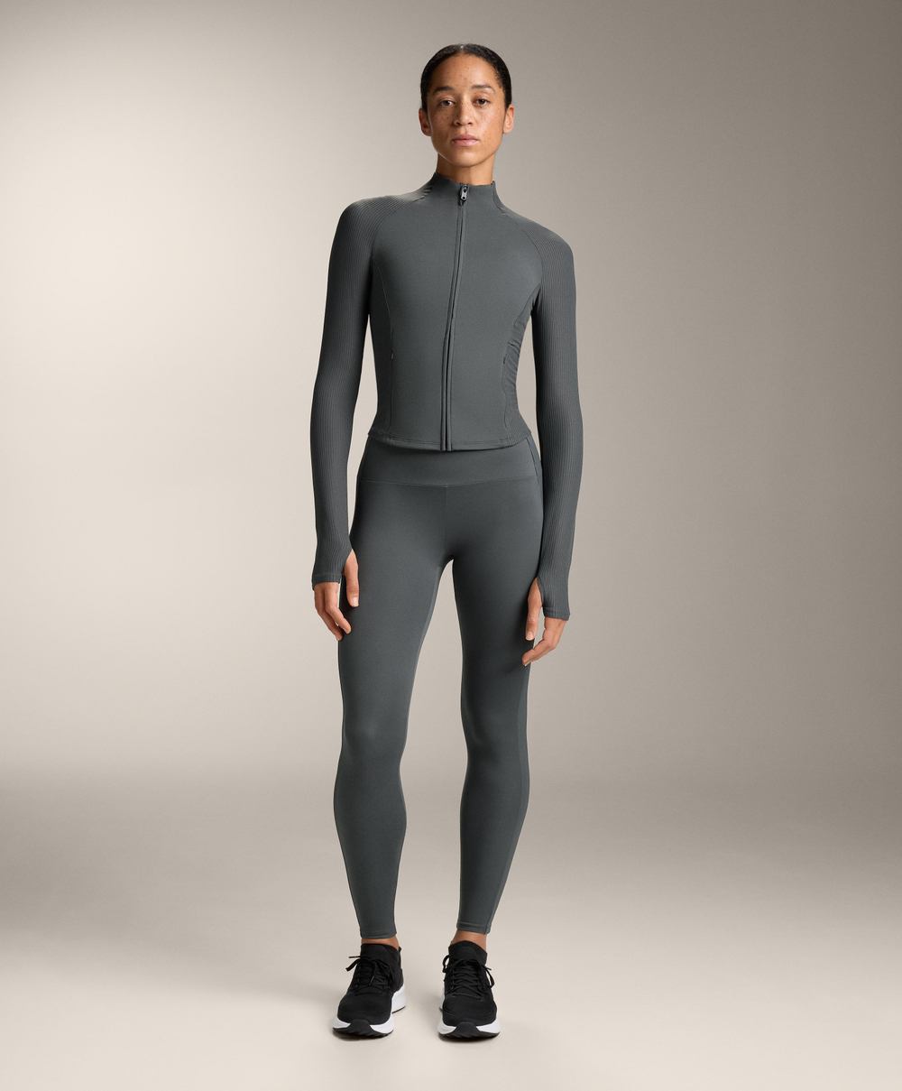 Oysho Высокотехнологичная куртка в рубчик, антрацитово-серый