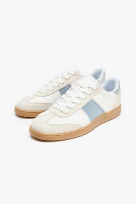 ZARA КРОССОВКИ С ЦВЕТНЫМИ ДЕТАЛЯМИ, СИНИЙ