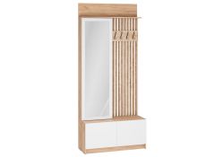 Готовая прихожая Молд 1000 дуб крафт золотой / глянец белый