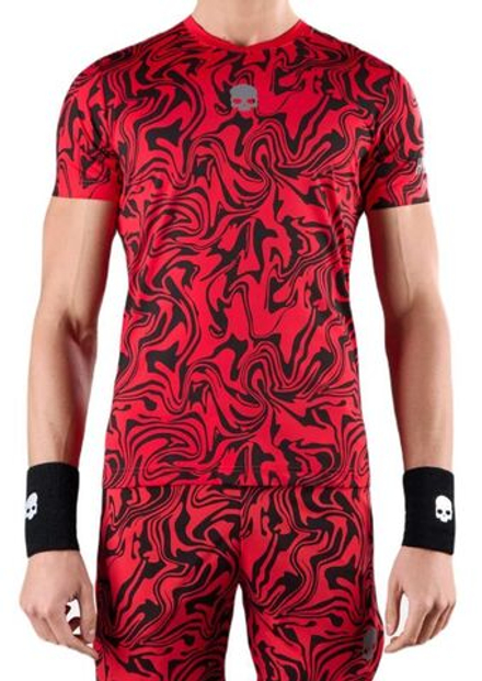 Мужская теннисная футболка Hydrogen Chrome Tech T-Shirt - red