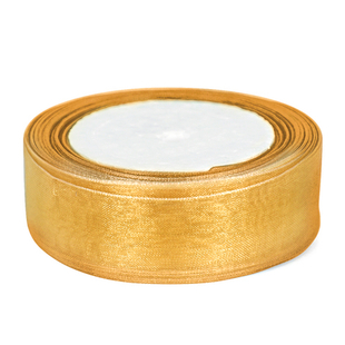 Лента органза золото 2,5 см ДБ