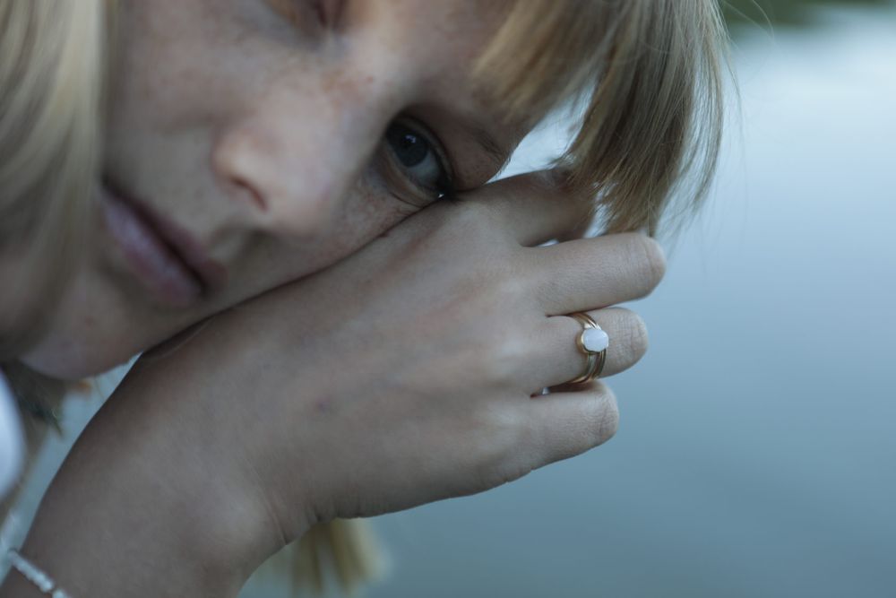 Кольцо с лунным камнем