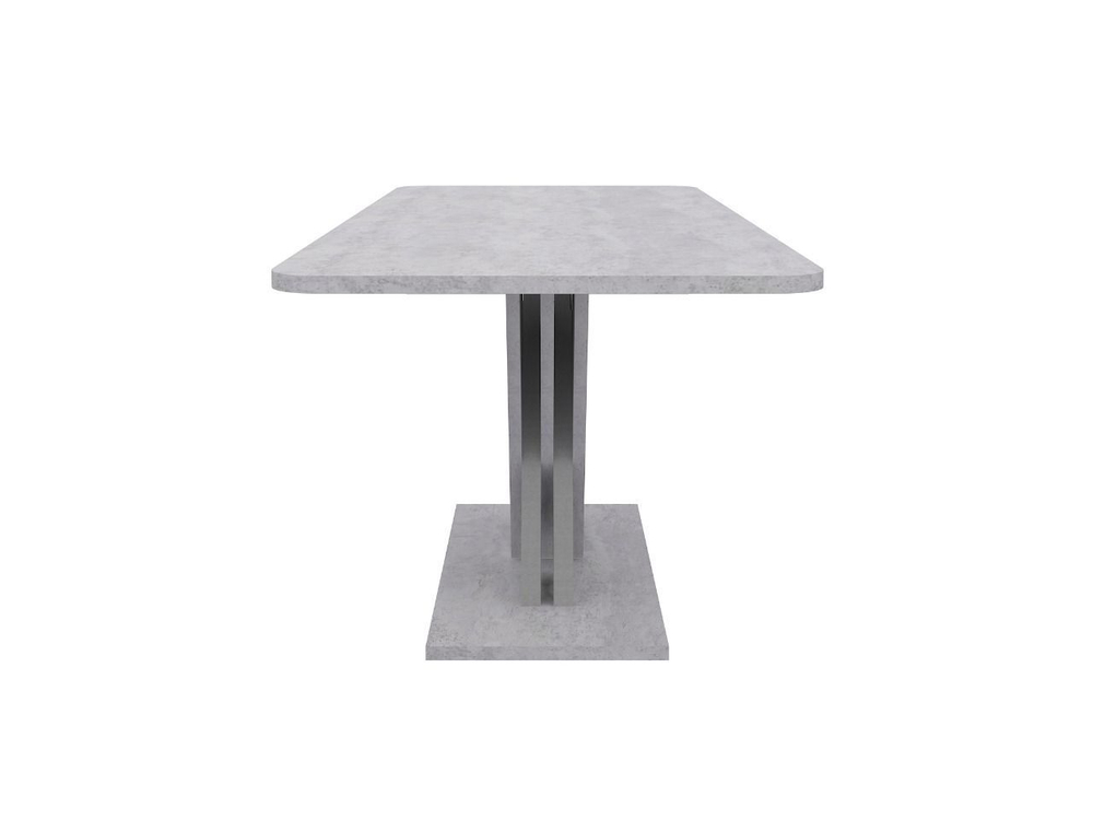 Раздвижной кухонный стол Флоренция 136 80 75 см обеденный стол прямоугольный, современный дизайн, цвет Цемент/Титан