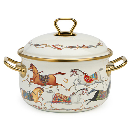 КАСТРЮЛЯ LEFARD ЭМАЛИРОВАННАЯ С КРЫШКОЙ, СЕРИЯ PASSAGE, 2,8Л, ДИА.18СМ ПОДХОДИТ ДЛЯ ИНДУК.ПЛИТ