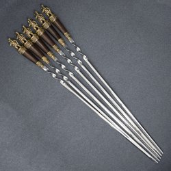 Подарочный набор шампуров "Охотник", рукояти венге