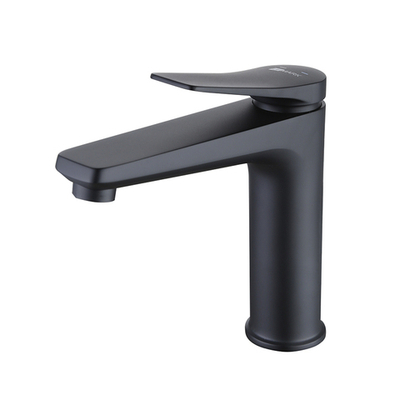 смеситель раковина LEMARK Bronx средний, монолитный, черный LM3737BL