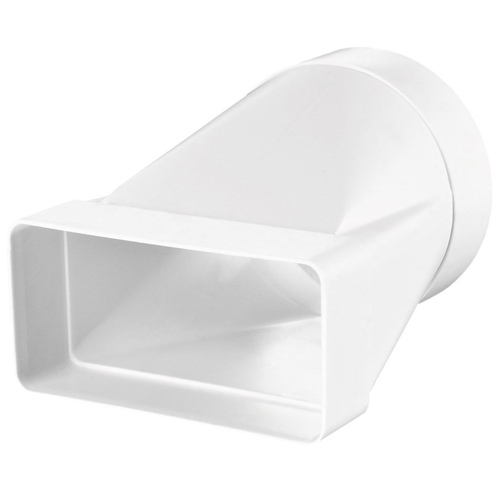 Соединитель вентиляционный пластик, d100 мм, плоск+кругл, d120 мм, 60 мм, Эвент, 60120СП100КП