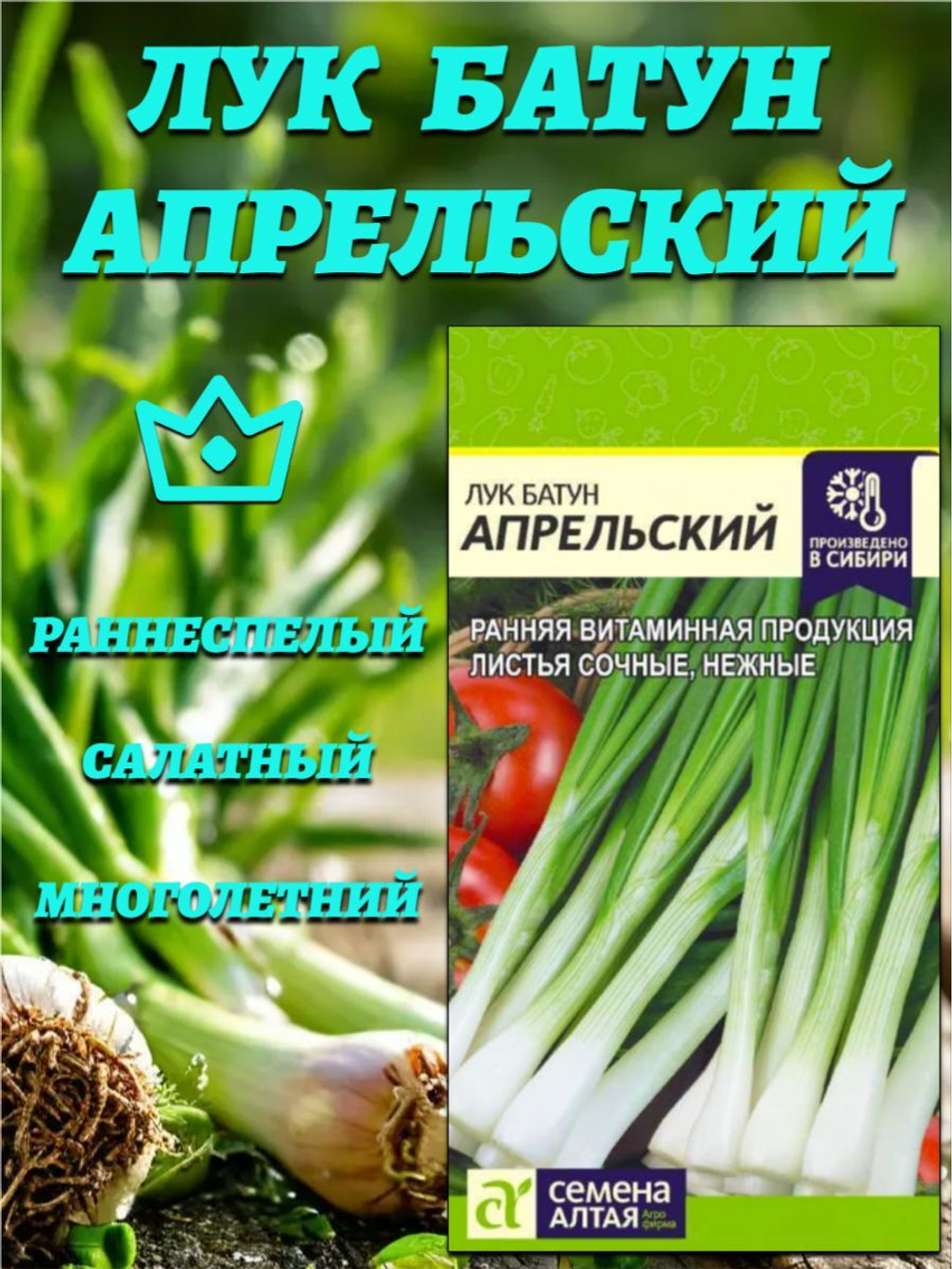 Лук Батун Апрельский (1гр). Семена Алтая
