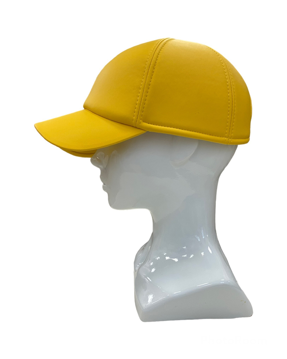 Бейсболка экокожа желтый