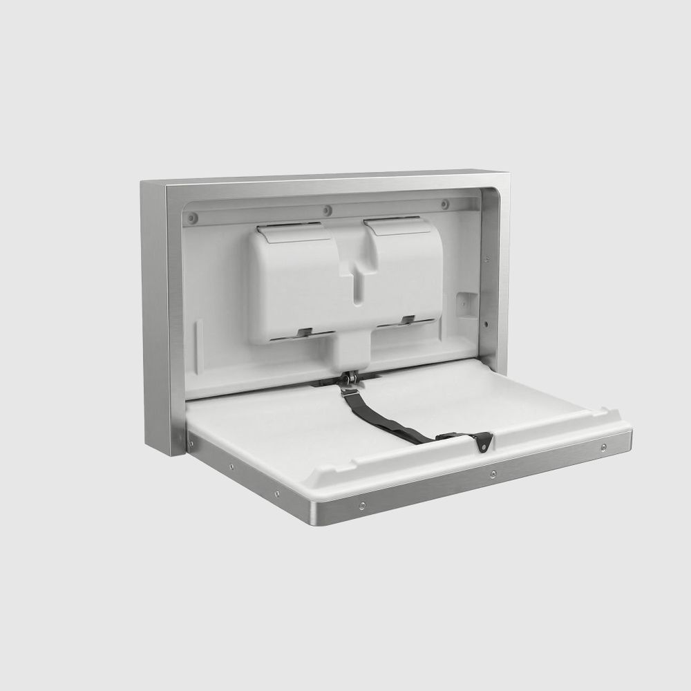 Пеленальный стол нерж. сталь/ полиэтилен NOFER 09203.2.S матовый