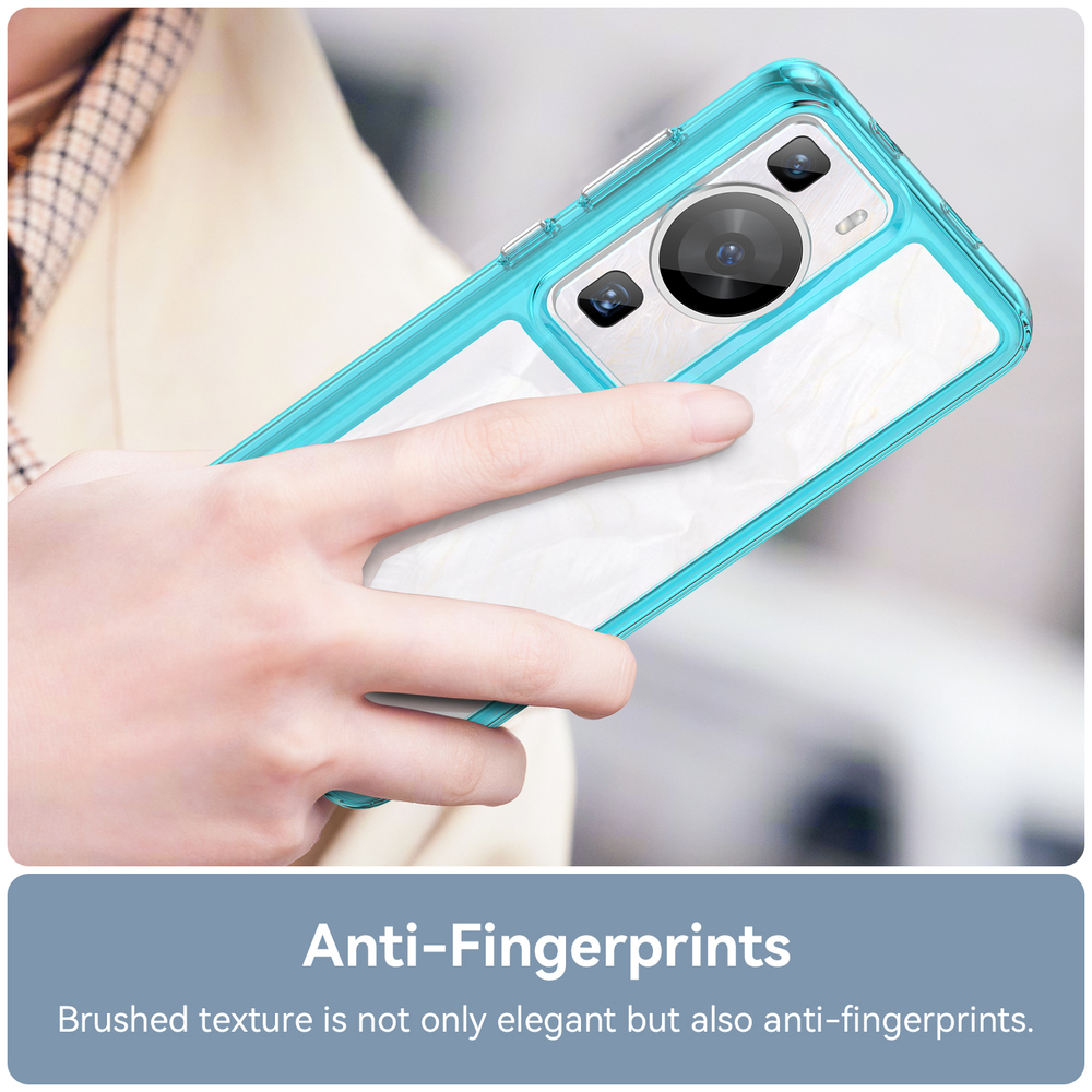 Усиленный чехол с мягкими рамками бирюзового цвета для Huawei P60 и P60 Pro, увеличенные защитные свойства